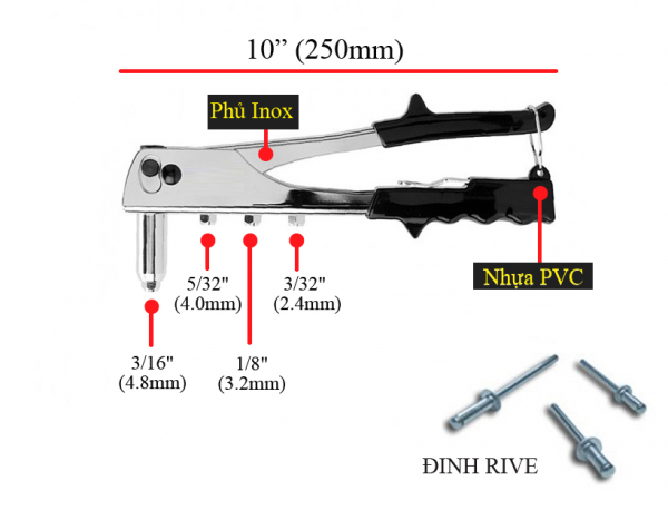 Đinh rút - Độ bền cao, mang tính thẩm mỹ & ứng dụng nhiều ngành SX