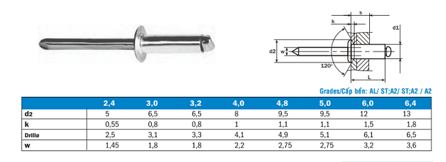 Chốt rivet hay bạn có thể gọi với các tên khác là đinh rút rivet hoặc là đinh rút rivet - là một sản phẩm cơ khí được dùng trong lĩnh vực hoạt động của con người như các ngành công nghiệp nặng là điều không thể thiếu.