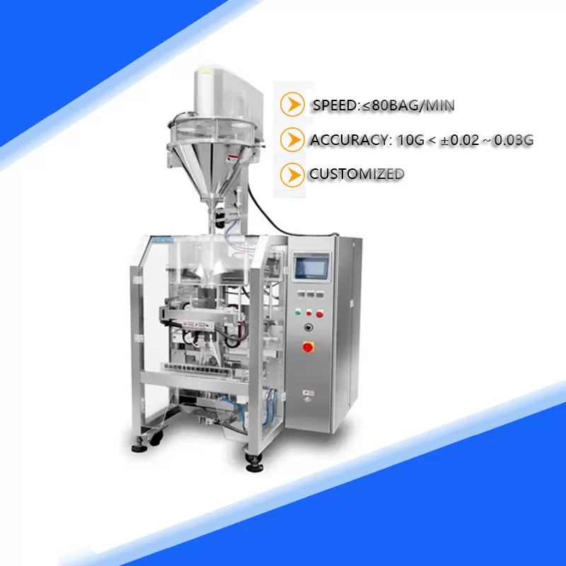 Định lượng sản phẩm trước khi đóng gói sẽ giúp cho sản phẩm đều đồng nhất, tăng tính thẩm mỹ cho sản phẩm. Hầu hết các loại máy đóng gói sản phẩm hiện nay đều hoạt động theo cơ chế tự động, sử dụng hệ thống cân định lượng tự động. Hệ thống cân này được cài đặt ngay từ đầu giúp cho việc cân đo đong đếm nguyên liệu thực phẩm có độ chính xác cao, tạo ra những túi sản phẩm đồng đều, hạn chế sai số đến 1-3%. Máy đóng gói định lượng giúp cho các cơ sở, doanh nghiệp có thể đóng gói được nhiều sản phẩm, dễ dàng điều chỉnh kích thước túi cho từng sản phẩm riêng biệt. Máy có thể hoạt động liên tục, nhanh gọn mà không làm thay đổi tính chất của sản phẩm. Máy có thể thay thế được sức lao động cho con người nhờ năng suất từ 40 – 100 sản phẩm/phút tùy kích thước và loại nguyên liệu. Máy đóng gói định lượng tự động nhỏ: Máy này thông qua trục vít làm đầy bao bì và điện tử có trọng lượng thông tin phản hồi kết hợp đo lường, điều khiển máy vi tính, với tự động định lượng, tự động điền định lượng, tự động điền, sửa lỗi tự động, đếm, chất liệu làm sạch và các chức năng khác. Các bước được cài đặt và vận hành hoàn toàn tự động, nó còn có thể lưu giữ thông tin khác nhau. Cho ta vào các lần sử dụng sau không cần cài đặt. Đặc điểm về thiết bị: 1. Tất cả các vật liệu thép không gỉ, với tự động Chất liệu nâng máy có thể đạt Chất liệu kiểm soát mức độ. 2. Các AC servo động cơ được sử dụng để kiểm soát các ăn Mô-men xoắn, và mô-men xoắn không không làm giảm ở tốc độ cao; 3. Kiểm soát cao độ chính xác, 30% nhanh hơn so với động cơ bước trong sử dụng; 4. Tốc độ tối đa của động cơ bước là nói chung giữa 300-900RPM, tốc độ tối đa của AC servo động cơ nói chung là 2000RPM hoặc 3000RPM. 5. Thích hợp cho rót định lượng của khác nhau chai, lon và túi xách; 6. Quang điện cảm ứng tẩy trống, cũng có thể được tùy chọn với chuyển đổi chân tẩy trống; 7. Các thông tin phản hồi quy mô là có thể điều chỉnh để đáp ứng các nhu cầu của khác nhau độ chính xác; 8. Filling tốc độ động cơ có thể điều chỉnh để đáp ứng các yêu cầu của vật liệu khác nhau; Ưu điểm khi ta sử dụng máy đóng gói định lượng: Tự động sửa lỗi khi quá trình đóng gói được diễn ra. Đảm bảo sự thất thoát các nguyên vật liệu egiảm xuống mức thấp nhất cho doanh nghịệp. Trọng lượng độ lệch sẽ được thông báo đến màn hình cảm ứng, cho ta có thể sử lý nhanh chóng. Nó có thể nhận ra điều khiển tự động của chất liệu mức độ, cho ăn tự động mà không cần vật liệu, tự động dừng lại khi các vật liệu là đầy đủ; Ăn vít nhanh chóng gắn cấu trúc, thuận tiện cho việc tháo gỡ nhanh chóng và làm sạch; Được trang bị với một trở lại chuyển đổi cho dễ dàng Chất liệu làm sạch; Các phễu được trang bị với một máy rung mượt mà ăn. Máy đóng gói định lượng đa năng: Thiết bị sử dụng hệ thống định lượng tự động được trang bị hệ thống phễu phù hợp với loại thực phẩm đóng gói dạng bột hạt, bột mịn hay dạng lỏng sệt. Các sản phẩm đa dạng và bao bì đóng gói phong phú không kém: niêm phong sau, túi dạng 3-4 cạnh, túi dạng đứng, dạng hộp, túi có đục lỗ,... Các chi tiết về thiết bị: Bin: Thùng được nguyên liệu Loading: Đang tải Weighing: Máy cân Bag forming: Hình thành túi Output: Đầu ra Các tính năng nổi bật khi máy đóng gói định lượng vận hành: Máy được trang bị với đo các bộ phận và nó có thể tự động hoàn thành quá trình đóng gói của Đo, cho ăn, túi làm đầy, ngày in ấn, không khí sục khí (xả), Túi truyền đạt, và tự động Túi đếm; Hệ thống điều khiển PLC, điều khiển khí nén hệ thống và quá khổ màn hình cảm ứng để tạo thành lái xe điều khiển lõi. Kiểm soát tối đa độ chính xác, độ tin cậy và trí thông minh của toàn bộ máy; Màn hình cảm ứng có thể lưu trữ các quá trình đóng gói các tham số cho nhiều sản phẩm khác nhau. Khi thay đổi các sản phẩm, nó có thể được sử dụng mà không cần cài đặt lại. Thông qua nhiệt độ thông minh điều khiển và kiểm soát nhiệt độ là độ chính xác cao. Đảm bảo rằng các Niêm phong là đẹp và mịn; Nó có thể làm cho gối-Hình dạng túi theo yêu cầu của khách hàng. Ngang niêm phong một phần giữ phim cho bộ phim cho ăn, Định vị độ chính xác cao, ít ma sát, hơn và ít mất mát; Máy đóng gói định lượng có thể chọn đầy đủ thép không gỉ hoặc thép carbon với nhựa - Phun Máy cấu trúc; Nó có một lỗi hệ thống hiển thị, mà có thể giúp cho khắc phục sự cố một cách nhanh chóng. Ngoài ra, nó còn được được trang bị với bảo vệ an toàn để đáp ứng doanh nghiệp quản lý an toàn yêu cầu. Máy đóng gói định lượng kết nối với máy may: Máy đóng gói bột là thích hợp để đóng gói bột với ít độ nhớt chẳng hạn như: các dạng bột ( sữa bột, đậu nành, sữa bột, ngũ cốc, cà phê ngũ cốc,...) các dạng sản phẩm rắn, gia vị, tinh thể,.... Trọng lượng có thể đóng gói ở máy đóng gói này từ 5-50kg. Đa số là dạng bao tải, sử dụng một lần. Thân thiện với môi trường, tiết kiệm được chi phí sản xuất. Các dạng bao có thể tùy thuộc vào yêu cầu của khách hàng mà ta có thể đóng gói sau cho phù hợp với sản phẩm đó. Ta có tính năng gì ở thiết bị khi sử dụng máy? 1. Độ chính xác cao: cao độ chính xác trọng lượng điều khiển được thông qua, và độ tin cậy là tốt. 2. Tổng thể tốt: Thiết kế nhỏ gọn, lắp đặt linh hoạt. 3. Vượt qua sự không thống nhất gây ra bởi các chú ý chất liệu gây ra bởi các lớn độ ẩm, và trọng lượng vấn đề gây ra bởi các vấn đề. 4. Có thể điều chỉnh tốc độ: Các phương pháp cho ăn của loại bột thiết bị là xoắn ốc cho ăn, nhanh chóng cho ăn và chậm ăn được thực hiện bằng cách điều khiển, và tốc độ ăn có thể được thiết lập tùy ý. 5. Bảo vệ môi trường hoạt động: Đóng nội bộ hệ thống tuần hoàn để có hiệu quả ngăn chặn bụi từ bay, cải thiện môi trường làm việc và bảo vệ sức khỏe của nhân viên. 6. Cấu trúc hợp lý: cấu trúc nhỏ gọn, kích thước nhỏ, có thể được thực hiện vào cố định hoặc điện thoại di động cơ thể theo người sử dụng yêu cầu. 7. Tùy chọn: Bạn có thể mua các máy gấp, tự động Máy may và loại bỏ bụi đơn vị một cách ngẫu nhiên. Cấu trúc máy đóng gói định lượng: Máy đóng gói: Điều khiển biến tần duy nhất bị mắc kẹt, vì vậy mà các trọng lượng độ chính xác là cao hơn và tốc độ là nhanh hơn. Thích hợp cho bột, BRAN, Bột, bột gạo, Video, hóa chất và khác bột vật liệu bao bì,.... Băng tải với vành đai và may: Nó có thể được thêm vào với các mã hóa máy, tự động cắt, đóng gói tự động, tự động nâng và các chức năng khác Motor: Động cơ Bag sewing machine: Máy may túi Feeding device: Thiết bị cho ăn Feeding part ( connect with hopper): hiết bị cho ăn Bộ phận cho ăn (kết nối với phễu) Meter: Mét Control instrument: Công cụ điều khiển Discharge: Phóng điện Conveyor: Băng tải Máy đóng gói định lượng dạng đầu cân: Loại túi bao bì máy đóng gói này là một máy mới nhất được phát triển bởi công ty chúng tôi, bốn góc được thêm vào trên bao bì túi dựa trên túi dọc, làm túi bao bì có một mạnh mẽ hơn không gian tầm nhìn, đẹp hơn xuất hiện và nhiều hơn nữa hấp dẫn. Bao bì này đơn vị bao gồm của một bộ hộp loại túi máy đóng gói, máy một bộ trọng lượng máy, một bộ xô thang máy, một thiết lập nền tảng và một bộ băng tải, thích hợp cho đóng gói có trọng lượng hạt, chẳng hạn như cà phê đậu, các loại hạt trong hộp loại túi,.... Đặc điểm kỹ thuật của thiết bị: 1. Điều khiển PLC với ổn định đáng tin cậy hai trục độ chính xác cao đầu ra và màu sắc màn hình cảm ứng, Túi-làm, đo lường, làm đầy, in ấn, cắt, hoàn thành trong một hoạt động. 2. Riêng biệt mạch hộp cho khí nén điều khiển và điều khiển công suất. Tiếng ồn thấp, và các mạch là ổn định hơn. 3. Phim-kéo với servo động cơ tăng gấp đôi Vành đai: ít kéo sức đề kháng, túi được hình thành trong hình dạng tốt với tốt hơn xuất hiện, vành đai là chịu mài mòn để được đeo-Out. 4. Bên ngoài phim phát hành Cơ chế: đơn giản và cài đặt dễ dàng hơn của bộ phim đóng gói. 5. Điều chỉnh của túi độ lệch chỉ cần thiết để được kiểm soát bởi các màn hình cảm ứng. Hoạt động là rất đơn giản. 6. Close xuống loại cơ chế, bảo vệ bột vào bên trong của máy. Vài ưu điểm của máy đóng gói định lượng: Kết hợp định lượng: Áp dụng độ chính xác cao và chính xác cao Loadcell của thương hiệu nổi tiếng, Độ phân giải là cải thiện lên đến 2 chữ số thập phân; Chương trình phục hồi chức năng có thể làm giảm hoạt động thất bại và hỗ trợ đa phân khúc trọng lượng hiệu chuẩn; Không có sản phẩm tự động chức năng tạm dừng có thể cải thiện trọng lượng sự ổn định và độ chính xác; 100 chương trình công suất có thể đáp ứng khác nhau trọng lượng yêu cầu và hướng dẫn sử dụng-thân thiện giúp menu góp phần vào hoạt động dễ dàng; Tuyến tính biên độ có thể được điều chỉnh độc lập trong các đang chạy; Nhiều ngôn ngữ có sẵn cho thị trường toàn cầu. Cơ khí Nhân Vật Trọng lượng loại cho vật liệu phát hiện là có sẵn, mà có thể làm cho điều khiển chính xác của thời gian cho ăn & độ dày vật liệu và đảm bảo trọng lượng độ chính xác; Nhôm dày trung đứng tăng cường sức mạnh của các máy, làm cho thời gian cho ổn định rầy ngắn hơn nhiều. Loại hộp túi máy đóng gói định lượng: Máy này riêng chức năng của túi-làm, túi niêm phong, ngày in ấn, cắt, vv. Máy này sở hữu một độc lập túi cạnh gấp & niêm phong, được sử dụng để làm hộp loại túi, quad túi. Thông qua Siemens PLC & Màn Hình Cảm Ứng,PANASONIC động cơ servo, Nhật Bản Cảm Biến Hình Ảnh, Hàn Quốc Không Khí van, Schneider thành phần điện, vv. Có thể được cài đặt với máy in ribbon, chuyển nhiệt mã hóa máy, nhãn gắn bó máy cho in ấn ngày, chữ cái, Mã QR, mã vạch và gắn bó nhãn trên túi. Tự động hình thức và làm cho một túi bằng cách sử dụng cuộn phim Khi vận hành Máy đóng gói có định lượng, cần lưu ý điều gì? – Trên thực tế cân định lượng được ứng dụng rộng rãi, và áp dụng được cho rất nhiều sản phẩm khác nhau như sản phẩm dạng bột, hạt, những sản phẩm có hình dáng kích thước không đồng nhất, to nhỏ khác nhau… + Đối với sản phẩm dạng bột: Cân định lượng sẽ phù hợp với các dạng bột không dính, ít bụi như bột cà phê, muối, đường, các loại bột gia vị và các dạng bột tơi xốp rời như bột trà sữa, những loại sản phẩm dạng bột này hoàn toàn có thể ứng dụng giải pháp cân định lượng trong sản xuất của Quý khách hàng. + Sản phẩm dạng hạt: Hầu hết loại sản phẩm hạt này điều phù hợp với cân định lượng, và mang lại hiệu suất cao trong sản xuất, như các loại đậu, bắp, tiêu, gạo, hạnh nhân, hạt điều… sẽ không phù hợp với các loại sản phẩm hạt matca, óc chó còn nguyên vỏ… + Những loại sản phẩm khô khác như bánh cá, nui, bắp chiên, những loại có hình dạng đặt thù như bánh tay heo, nấm đông cô, hoàn toàn có thể nghĩ đến cân định lượng trong sản xuất. + Không sử dụng được cho các sản phẩm chất lỏng, bột dính, bột nhiều bụi, sản phẩm lớn dài như nấm dây, khô gà cũng rất khó (những loại sản phẩm này cần mang sản phẩm đến đơn vị cung cấp máy để chạy thử trước khi quyết định mua hàng). Những điều bạn cần biết trước khi mua Máy đóng gói có định lượng ở An Thành: Công ty Máy Đóng Gói An Thành luôn trân trọng giá trị nền tảng cho sự phát triển, đó là các cơ hội được hợp tác với Quý khách hàng. Và không có bất kỳ khó khăn nào có thể ngăn cản chúng tôi mang lại những giá trị tiện ích phù hợp với mong muốn và lợi ích của Quý khách hàng. Chúng tôi tin tưởng rằng với tập thể An Thành đoàn kết, vững mạnh và sự ủng hộ của Quý khách hàng, An Thành chắc chắn sẽ gặt hái được nhiều thành công hơn nữa trong tương lai.. CÔNG TY TNHH THƯƠNG MẠI DỊCH VỤ AN THÀNH Địa chỉ: 47/80 Ao Đôi, Khu Phố 10, Phường Bình Trị Đông A, Quận Bình Tân, TP.HCM Email: anthanhsale01@gmail.com Hotline (zalo) : 0903103922 – 0906312325 Website: https://www.packvn.com/ – https://maydonggoi.vip/ Facebook: https://www.facebook.com/maydonggoianthanh Pinterest: https://www.pinterest.com/donggoianthanh/_saved/ Instagram: https://www.instagram.com/maydonggoianthanh/ Twitter:https://twitter.com/donggoianthanh Linkedin: https://www.linkedin.com/in/may-dong-goi-bao-bi-an-thanh/ Youtube: Máy đóng gói An Thành – YouTube.