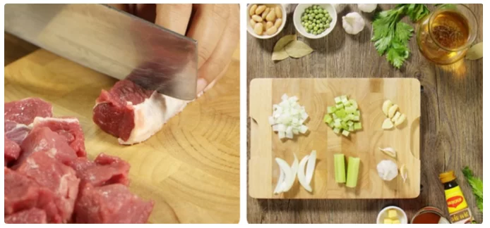 Bò hầm rượu vang - Beef Bourguignon món ăn kiểu Pháp nổi tiếng không những ở châu Âu mà còn khắp nơi trên thế giới. Được coi là món ăn lâu đời của Pháp khi trong quá trình nấu ăn được chế biến với miếng thịt bò béo nấu trong rượu vang đỏ để tạo ra một món hầm được phục vụ ấm hoặc lạnh. Một món ăn hấp dẫn xứng đáng để bạn thử một lần cho bữa cơm gia đình.