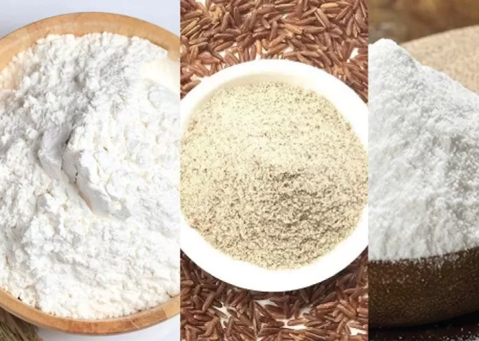 Bột gạo được làm ra từ hạt gạo, bằng cách ngâm nước và xay nhuyễn chúng ra. Còn đối với tinh bột gạo, là thành phần quan trọng và phổ biến từ Nam ra Bắc.